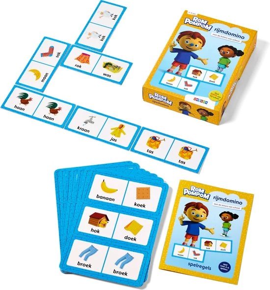Uitgeverij Zwijsen Rompompom - Rompompom Rijmdomino 6 Uitgeverij Zwijsen Rompompom - Rompompom Rijmdomino - Afbeelding 4