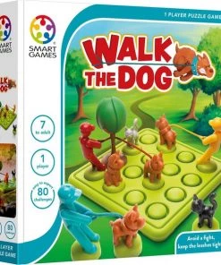 SmartGames - Walk The Dog - Puzzel - 80 Opdrachten - Logica En Ruimtelijk Inzicht