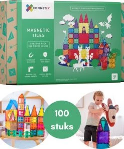 Connetix Tiles Connetix - Creative Pack 100 Stuks - Magnetisch Constructiespeelgoed -leerzame-spellen Verkoopwinkel 550x600 3