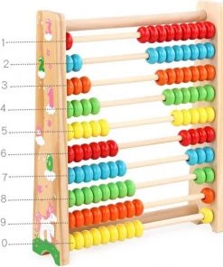 Buxibo - Houten Telraam Voor Rekenen - Abacus - Calculator - Onderwijs - Educatief Speelgoed - Multicolor -leerzame-spellen Verkoopwinkel 550x635 3