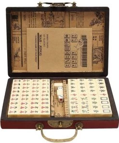 WILLSTORE Mahjong - Gezelschapsspel - Koffer - Chinees - 144 Tegels - 28cmx19cmx4cm
