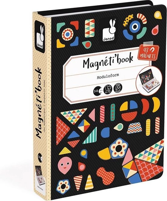 Janod Magneetboek Moduloform 73st 3-8jr 3 Janod Magneetboek Moduloform 73st 3-8jr