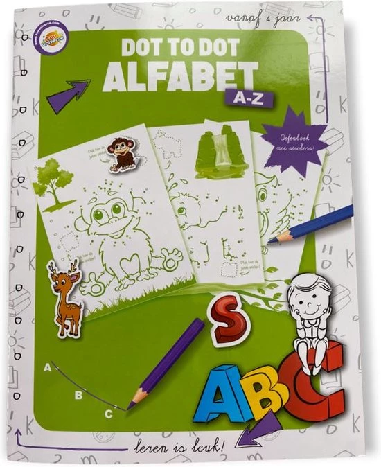 Toy Universe - Dot To Dot Letters Van Het Alfabet A-Z - Leren Is Leuk - Oefenboek - Sinterklaas - Kerst - Black Friday - Cadeau - Kadootje Voor Kinderen - Vanaf 4 Jaar En Ouder 3 Toy Universe - Dot To Dot Letters Van Het Alfabet A-Z - Leren Is Leuk - Oefenboek - Sinterklaas - Kerst - Black Friday - Cadeau - Kadootje Voor Kinderen - Vanaf 4 Jaar En Ouder