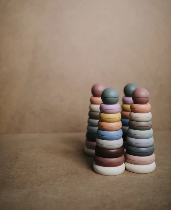 Mushie Stacking Tower Original - Stapelring Toren Pastel - Speelgoed - Stapeltoren - Stapelringen 8 Mushie Stacking Tower Original - Stapelring Toren Pastel - Speelgoed - Stapeltoren - Stapelringen - Afbeelding 6