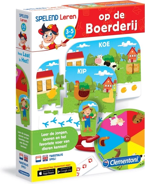 Clementoni - Op De Boerderij - Educatief Spel 3 Clementoni - Op De Boerderij - Educatief Spel