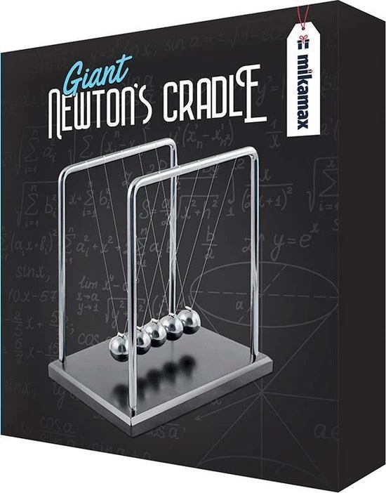 MikaMax Newton Cradle XL - Houten Voet - Metalen Frame - Newton Pendel - Newton Ballen - Ballanceerballen 7 MikaMax Newton Cradle XL - Houten Voet - Metalen Frame - Newton Pendel - Newton Ballen - Ballanceerballen - Afbeelding 5