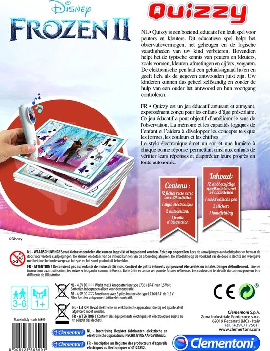 Clementoni Education Clementoni - Quizzy Frozen 2, Educatief Spel, 4-6 Jaar - 66899 7 Clementoni Education Clementoni - Quizzy Frozen 2, Educatief Spel, 4-6 Jaar - 66899 - Afbeelding 5