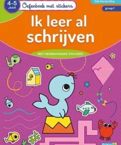 ZNU Oefenboek Met Stickers - Ik Leer Al Schrijven 4-5 Jaar Groep 1