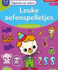 ZNU Oefenboek Met Stickers - Leuke Oefenspelletjes 4-5 Jaar Groep 1
