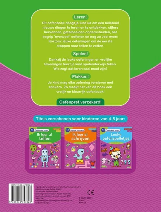 ZNU Oefenboek Met Stickers - Ik Leer Al Tellen (4-5 J.) 4 ZNU Oefenboek Met Stickers - Ik Leer Al Tellen (4-5 J.) - Afbeelding 2