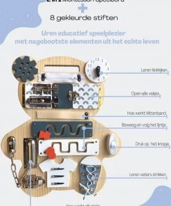 Droom Stapelbed Activiteitenbord - Montessori - Busy Board - Educatief - Ontdekbord - Speelbord - Hout - Speelgoed 3 Jaar -leerzame-spellen Verkoopwinkel 550x733 31
