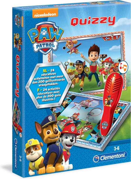 Clementoni - Paw Patrol Quizzy - Educatief Spel - Met Wonderpen - Leer Over Vormen, Kleuren, Cijfers En Meer- 3-6 Jaar 3 Clementoni - Paw Patrol Quizzy - Educatief Spel - Met Wonderpen - Leer Over Vormen, Kleuren, Cijfers En Meer- 3-6 Jaar