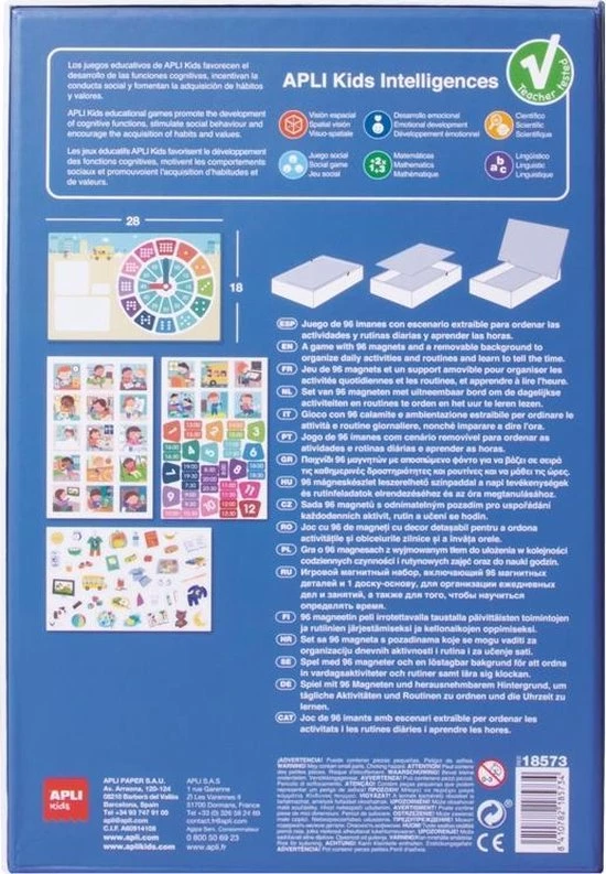 Apli Kids Leren Klokkijken Magneetspel 4 Apli Kids Leren Klokkijken Magneetspel - Afbeelding 2