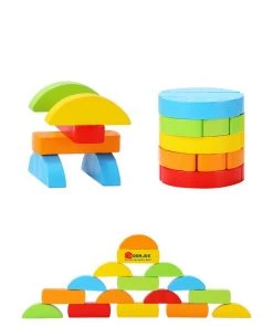 Dorjee Tumbling Tower - Educatief Houten Speelgoed - Multi Kleuren - 51 Blokjes -leerzame-spellen Verkoopwinkel 550x796 3