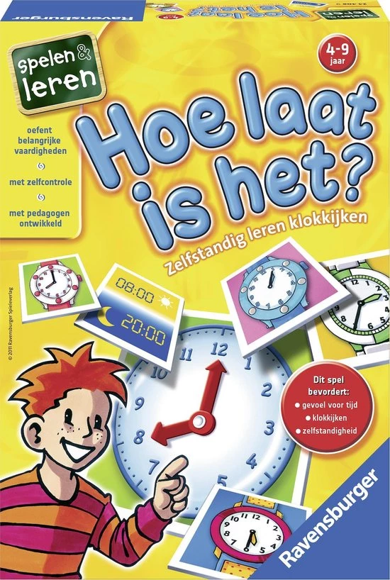 Ravensburger Hoe Laat Is Het? - Leerspel 3 Ravensburger Hoe Laat Is Het? - Leerspel