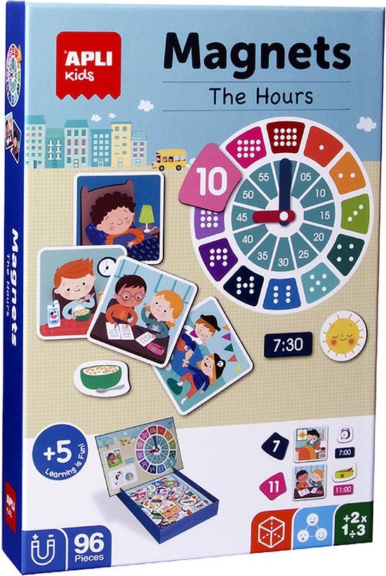 Apli Kids Leren Klokkijken Magneetspel 6 Apli Kids Leren Klokkijken Magneetspel - Afbeelding 4