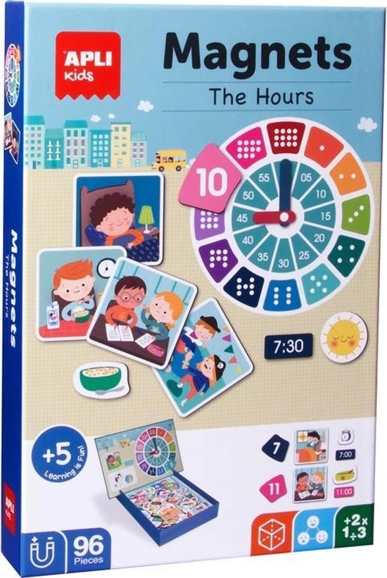 Apli Kids Leren Klokkijken Magneetspel 3 Apli Kids Leren Klokkijken Magneetspel