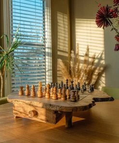 Schaakset Olijfolie & Honing Met Laden - Schaakspel - Schaakstukken - Schaakbord - Schaken - Bordspel - Handgemaakt - Hout - Zwart - Volwassenen & Kinderen - 35 X 35 X 8,5 Cm -leerzame-spellen Verkoopwinkel 550x823 10